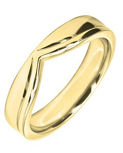 4.25mm Shaped Wedding Ring | W573